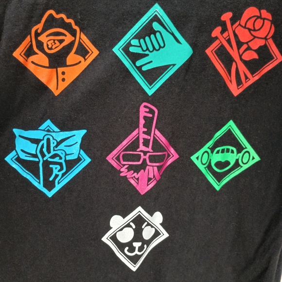 Jujutsu Kaisen New Adult T-Shirt - High School Chibi Style Symbols Back Size M - Picture 6 of 6